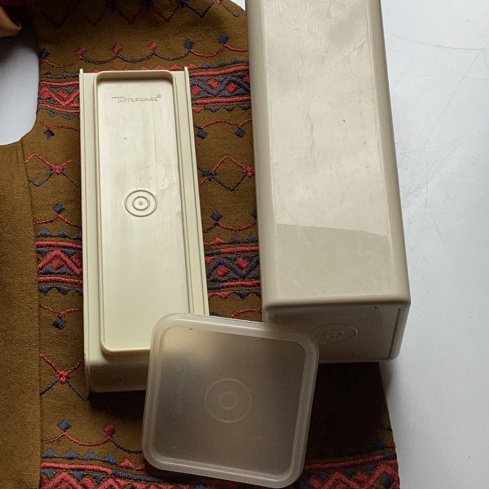 Vintage Tupperware Cheese Velveeta  Keeper  EPLC  Stamped 1696-2